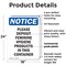 Signmission Please Deposit Feminine Hygiene, 18 in W x Rectangle, Plastic OS-2PACK-NS-P-1824-V-17363 - alternate 4